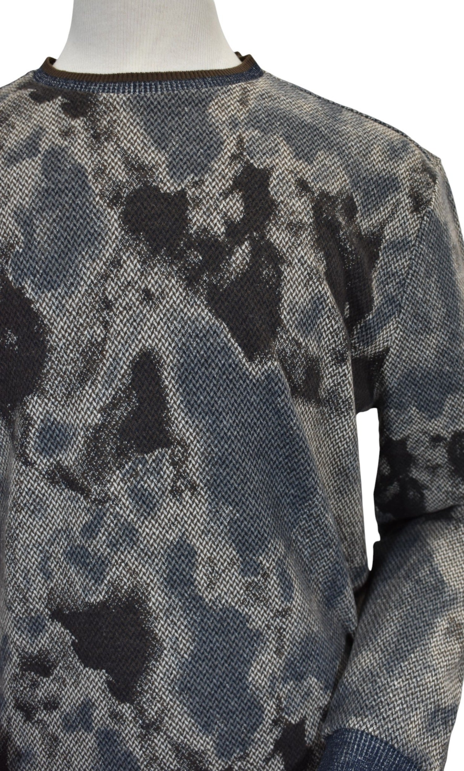 Marcello Earth tones abstract pullover sweater.