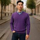 For something timeless and classic, look no further than our signature v-neck light layer, made from ultra-soft Italian cotton with a two-color mixed yarn look for added depth, by Marcello.