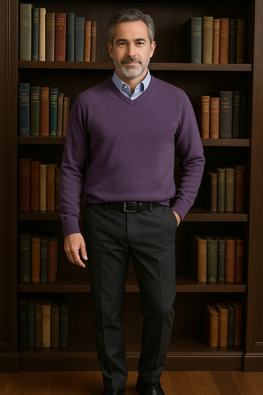 For something timeless and classic, look no further than our signature v-neck light layer, made from ultra-soft Italian cotton with a two-color mixed yarn look for added depth. A perfect complement for cool days, boasting classic banded cuffs and a waist band as well as a comfortable fit.   Italian Popcorn Stitch Sweater by Marcello.