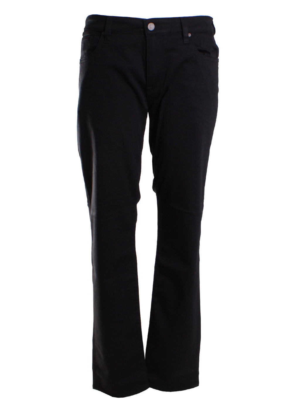 34 Heritage Men's Courage Denim Mid Rise Straight Leg Jeans in Double Black