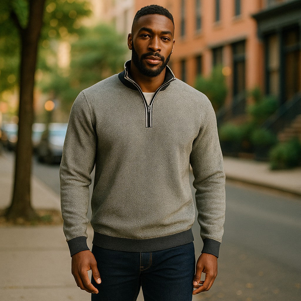 Stay warm and comfortable with the modern style of the 562 Marcello Exclusive Quarter Zip.