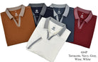Marcello extra fine Pima cotton open collar polo feel like the finest cotton around. The silk like feel wears well, feels great and portrays a rich image. The open collar polo is perfect as it sits just below your neck and looks really great on. A must try item!  Double track contrast stitch detailing along the shoulder, armhole and shoulder blades for a cool, contemporary image.