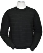 The Marcello Bayfront Tonal Jacquard is a versatile long sleeve knit made from a luxurious Italian merino wool blend. Its clean horizontal jacquard pattern adds a touch of sophistication, making it perfect for both casual and dress events. Pair it with any bottoms for a comfortable and stylish look.