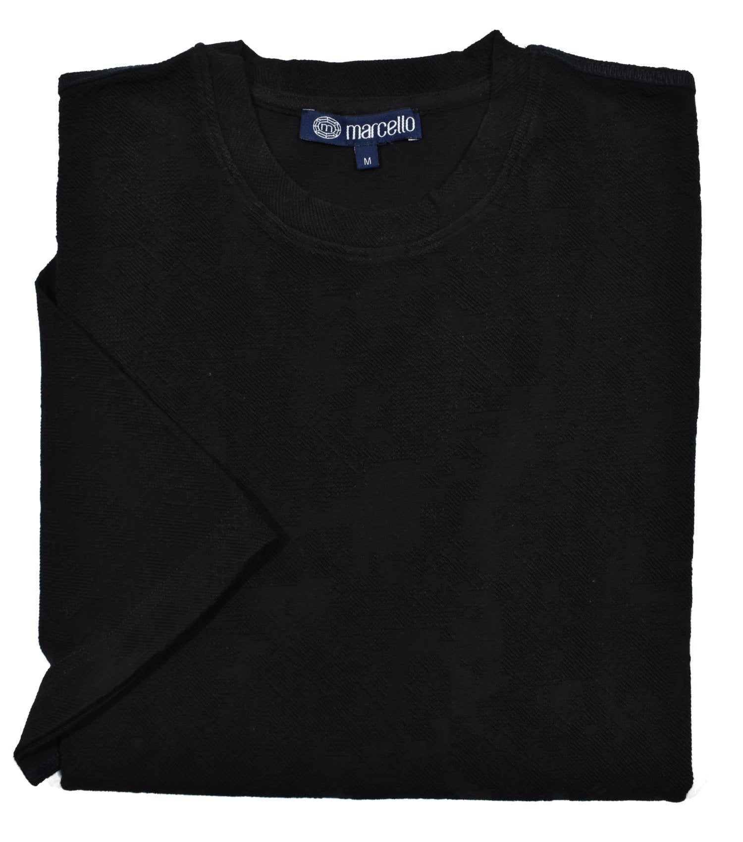 Experience luxury in our Marcello Black Tonal Milano Knit