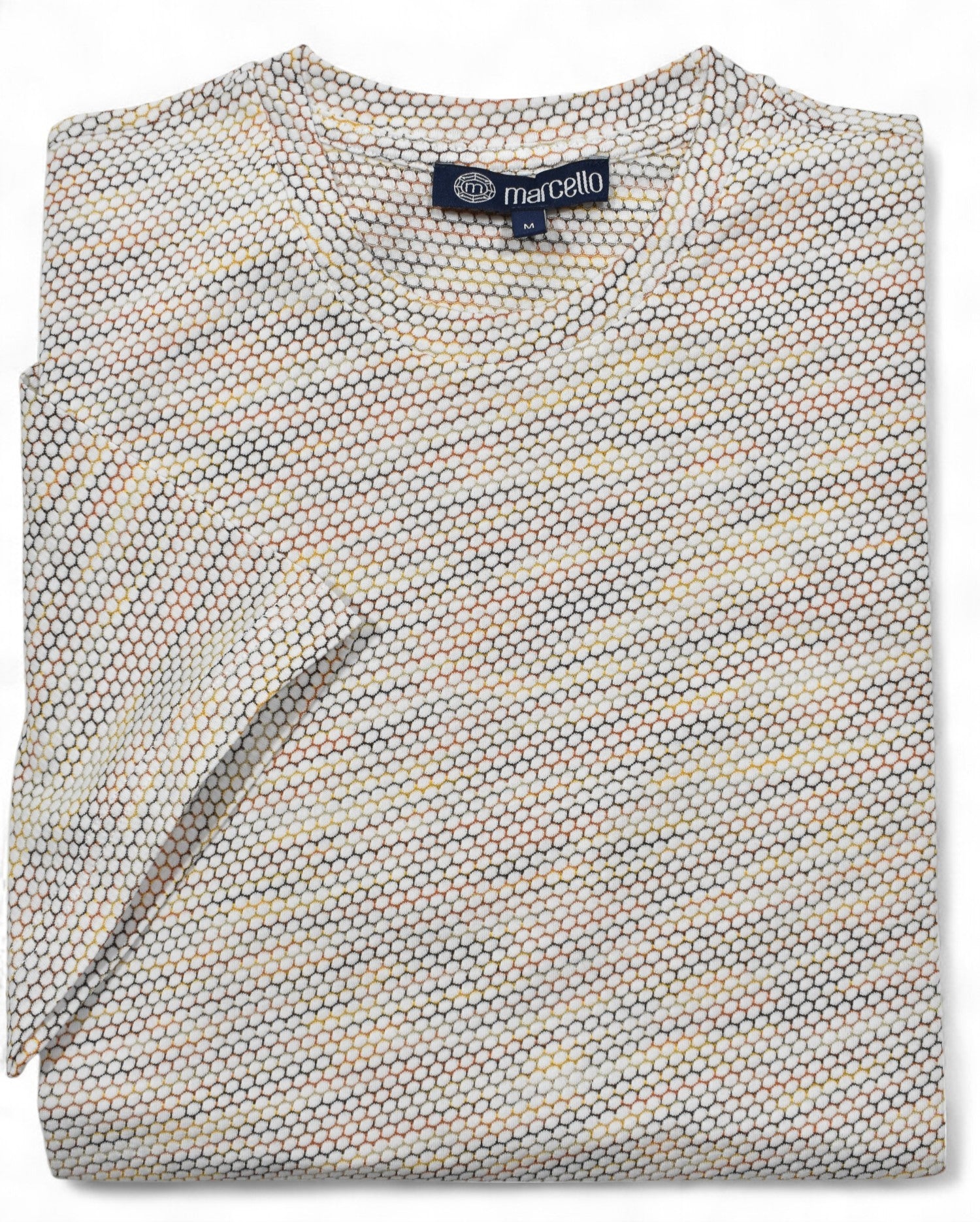 Indulge in the perfect blend of comfort and style with our MarcelloHoneycomb Multi Knit tee.
