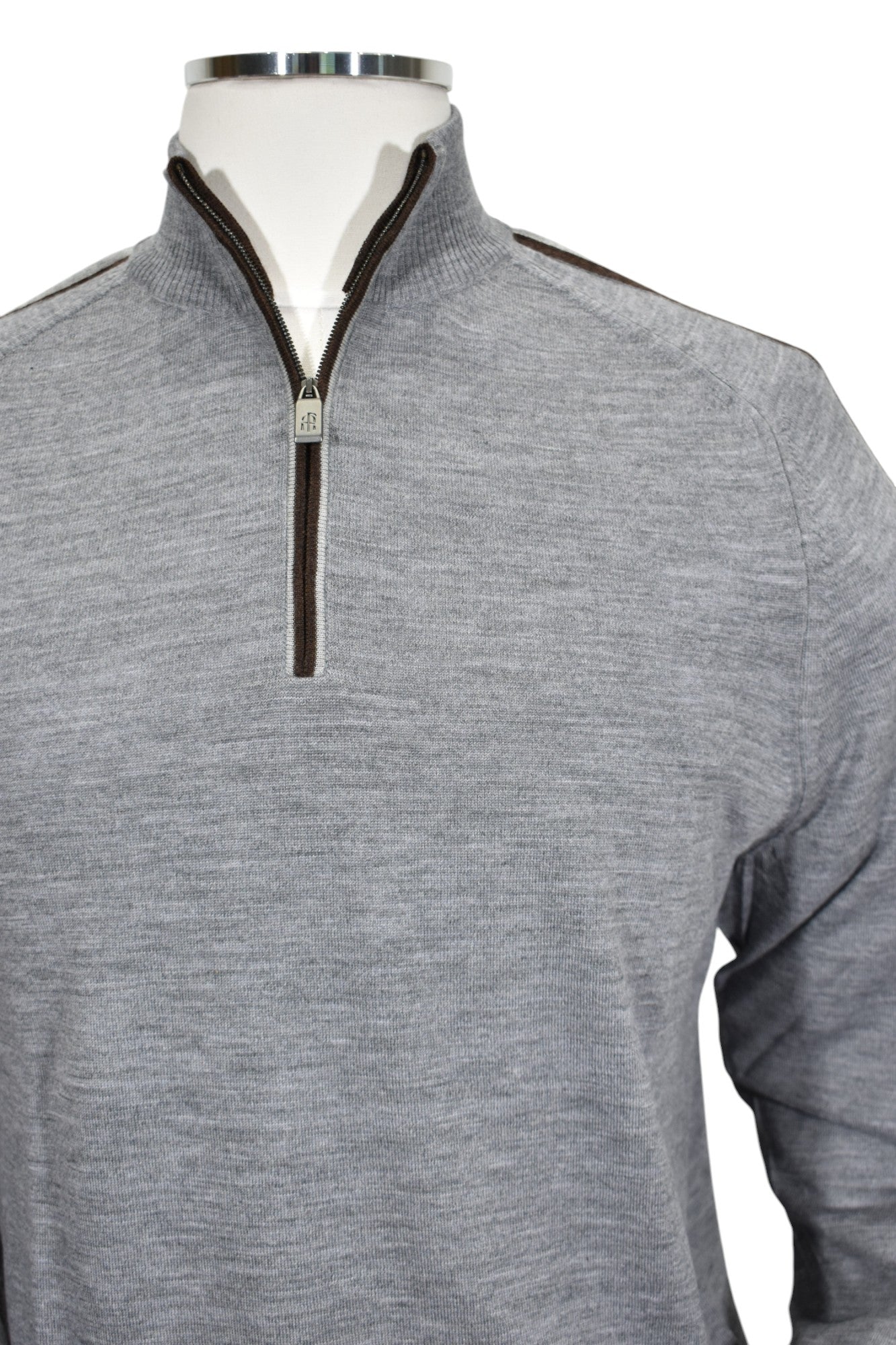 Experience luxury and comfort with the Marcello Amalfi Quarter Zip made from soft, rich Italian merino wool.
