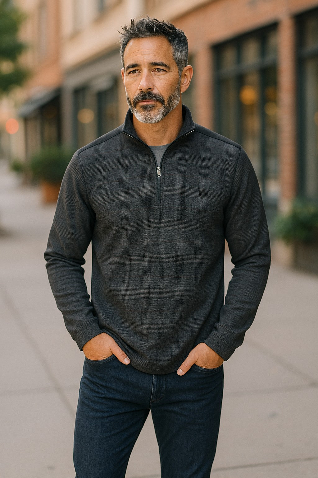 Experience luxury and comfort with the Marcello Sir William Plain Quarter Zip