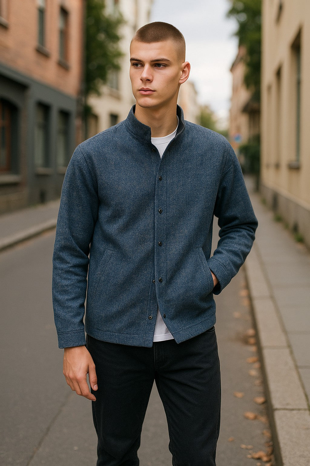 Indulge in the stylish and versatile Marcello Verona Snap Shacket!