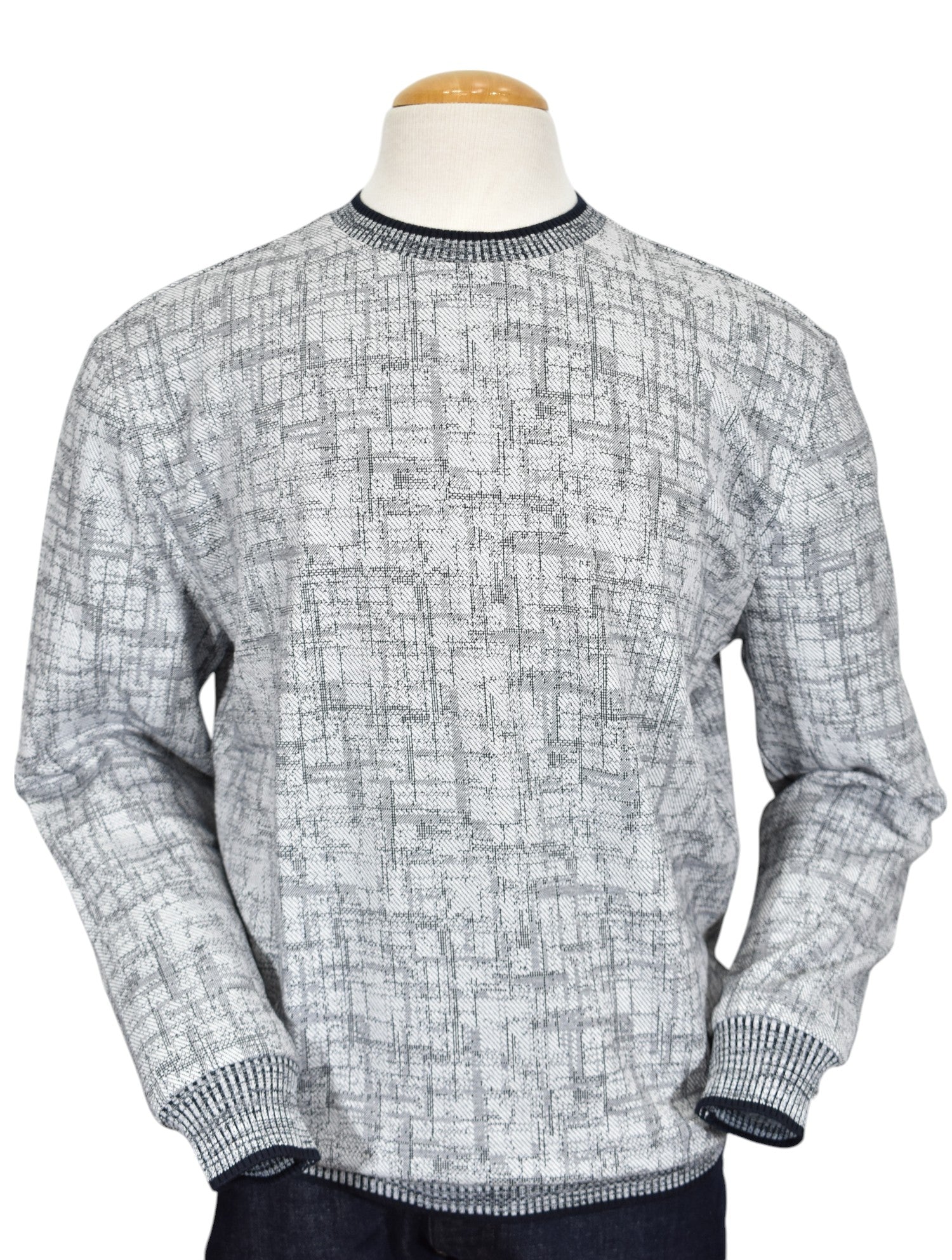 Elevate your winter wardrobe with the Marcello Navigare Cross Stroke Sweater!