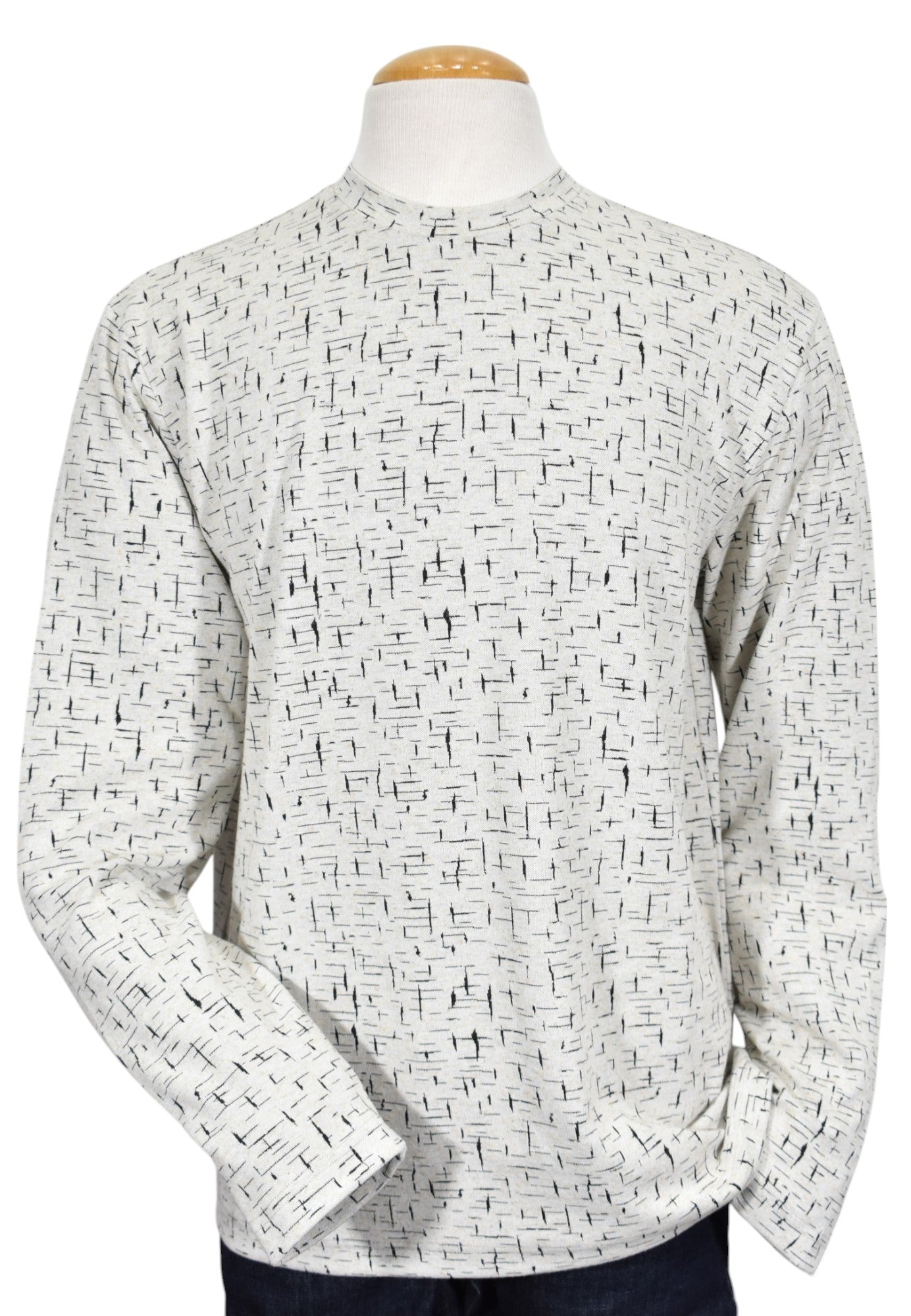 Experience unbeatable comfort and style with our Marcello Ivory Splinter Pullover!