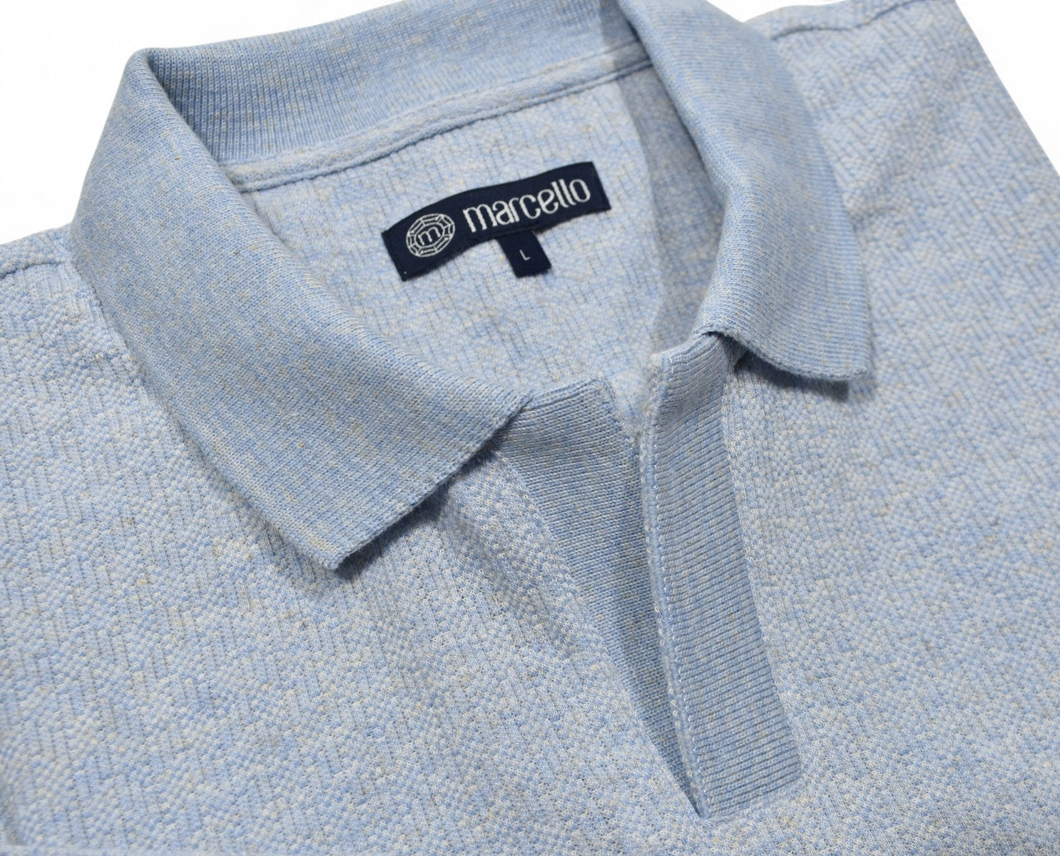 Marcello sky blue short sleeve knit.