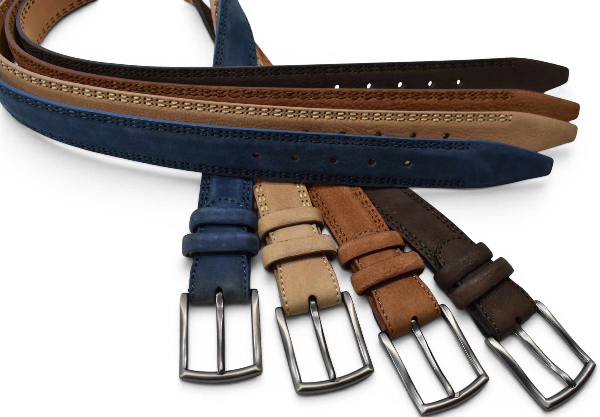 Santa Fe Suede Stitched Belt by Marcello