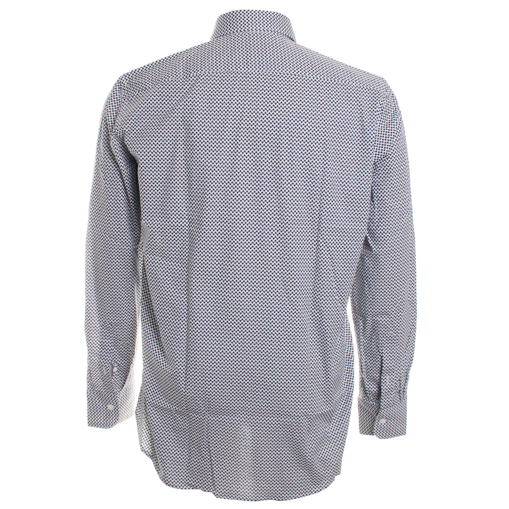 Canali neat pattern sport shirt.