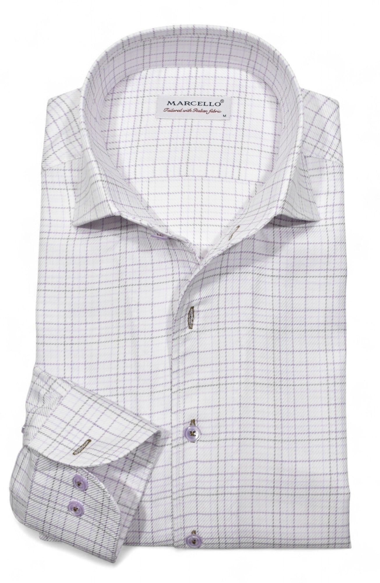 Pair the perfected Marcello one piece collar with yarn dyed woven fabric to create the ultimate updated traditional sport shirt