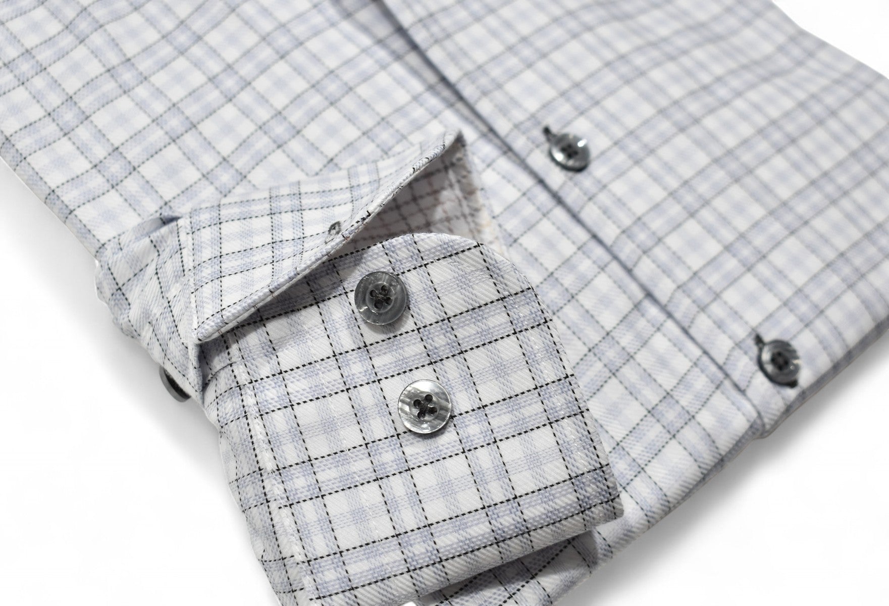 Marcello silver plaid shirt.