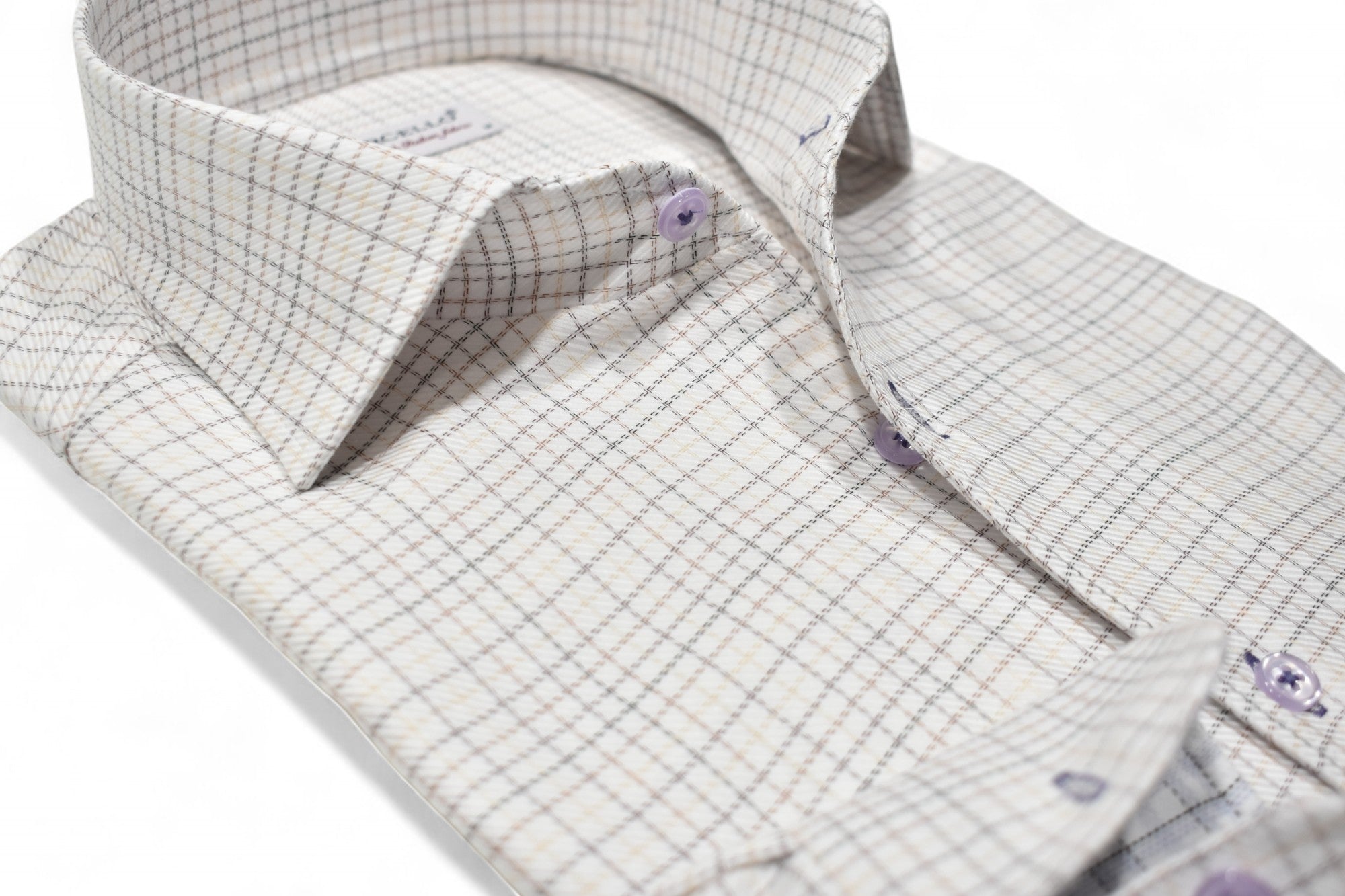 Marcello tan plaid shirt.