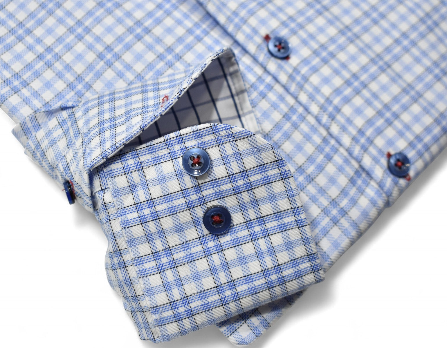 Marcello classic blue check shirt.