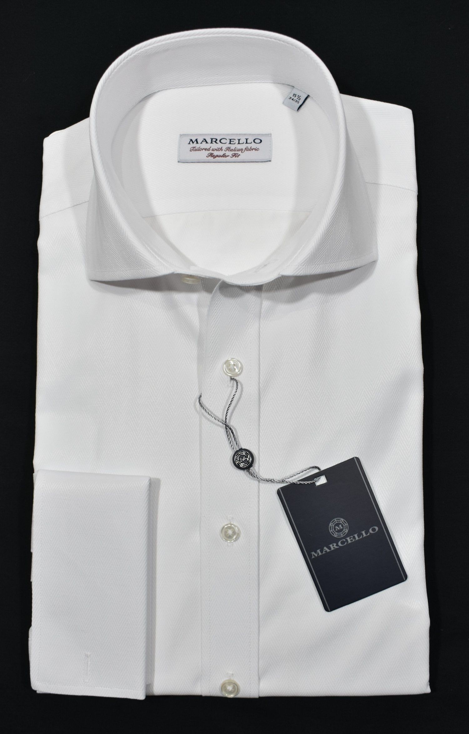 The Marcello Dress Formal Shirt is one of the finest made shirts.  Soft, rich fabric with a slight texture exudes an unparalleled elegance.  