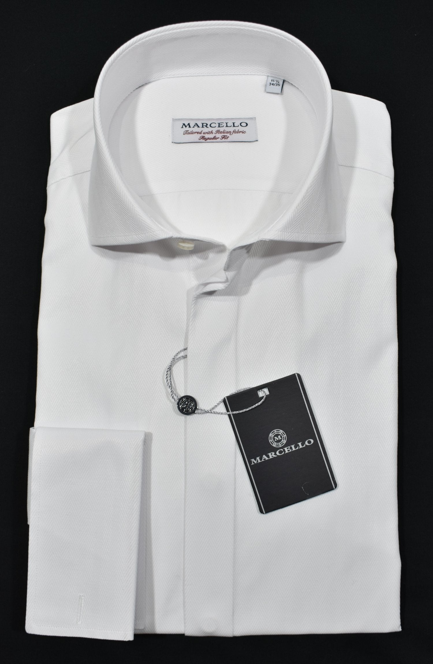 The Marcello Dress Formal Shirt is one of the finest made shirts.  Soft, rich fabric with a slight texture exudes an unparalleled elegance.  