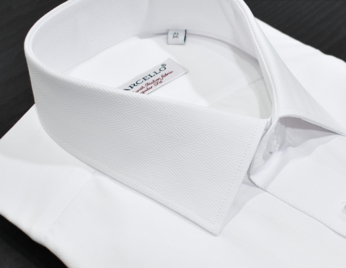 The Marcello Dress Formal Shirt is one of the finest made shirts. Soft, rich fabric with a slight texture exudes an unparalleled elegance.