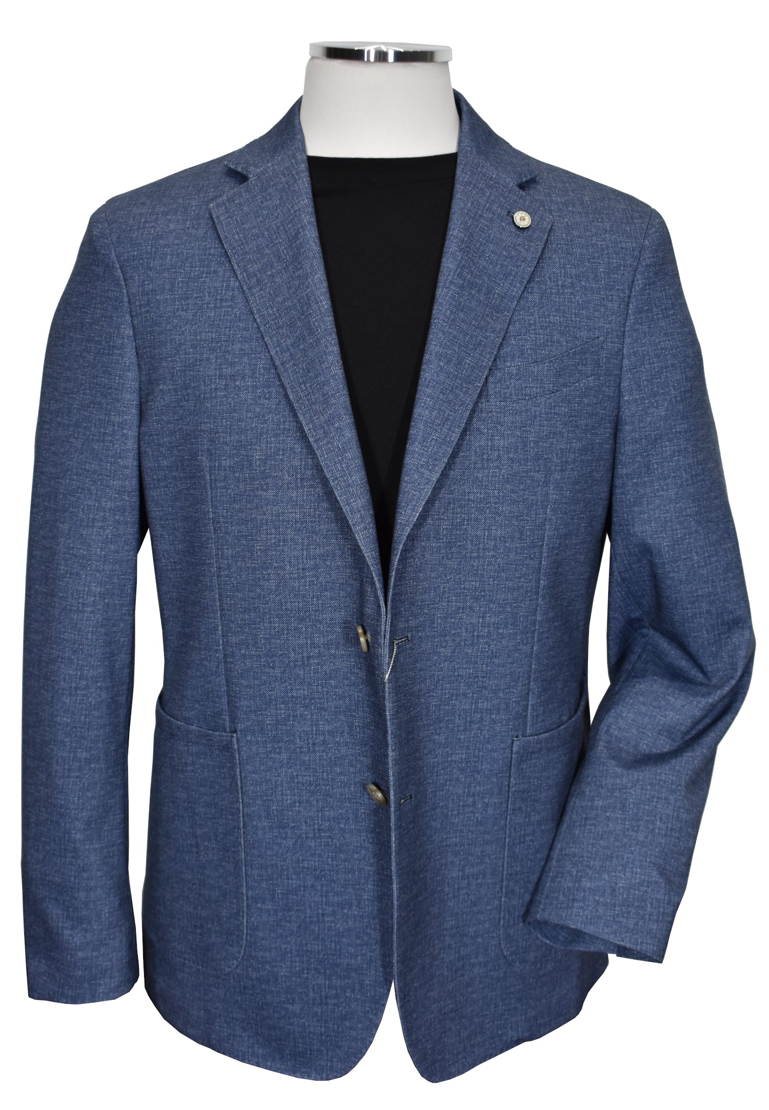 Style this fashion sport coat either cool and casual with jeans or dress it up with a dressy pant and sport shirt. The slim fit stretch model is 72% cotton 26% linen and 2% spandex, and side vented. Slim fit stretch, 86 microfiber 9 rayon 5 spandex, side vented.