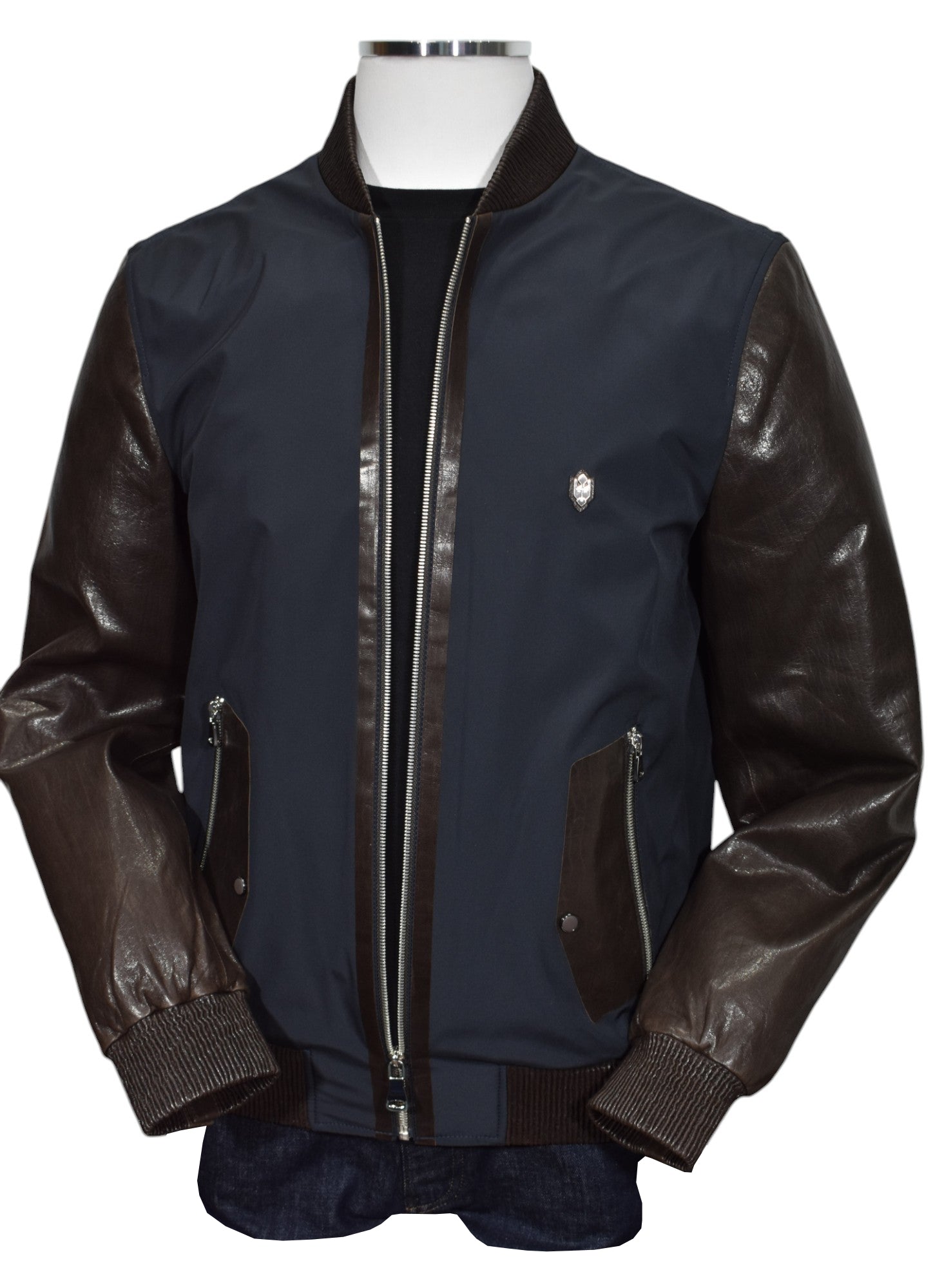 Unleash your inner style with our Marcello Microfiber Leather Jacket!