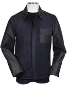Elevate your style with our Marcello Suede & Leather Engineered Coat.