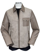 Elevate your style with our Marcello Suede & Leather Engineered Coat.