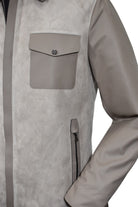Elevate your style with our Marcello Suede & Leather Engineered Coat.