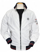 Marcello white nautical windbreaker.