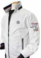 Marcello white nautical windbreaker.