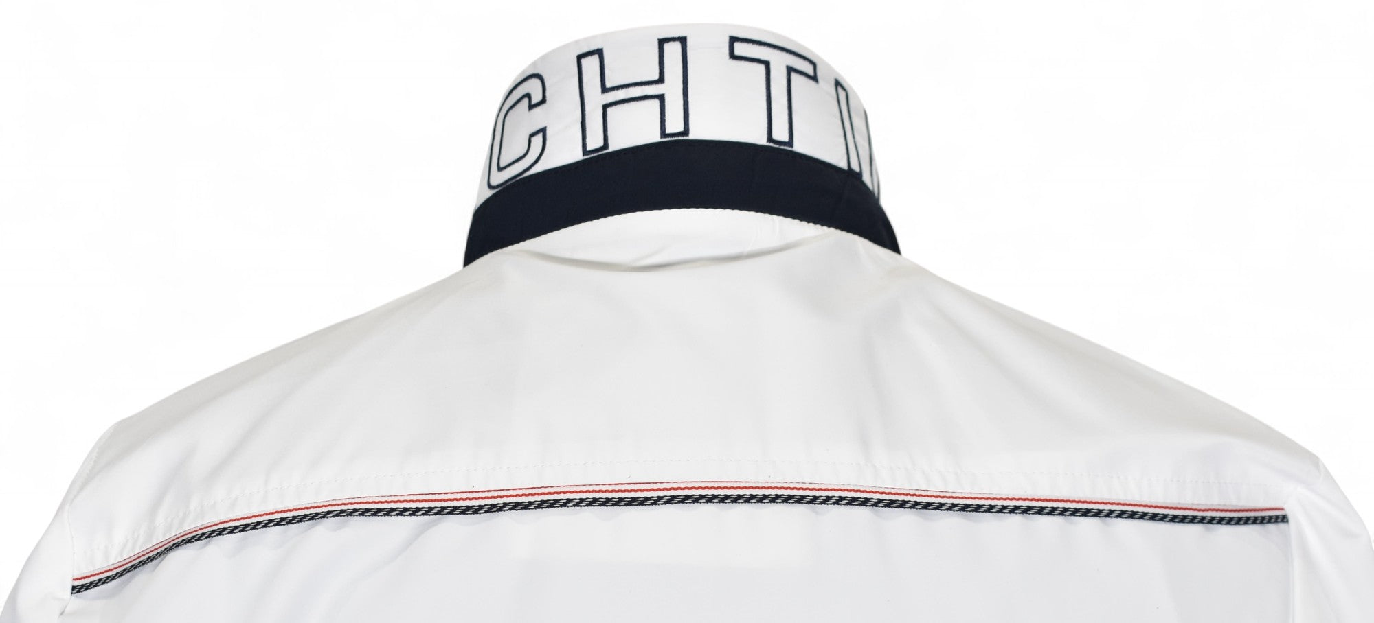 Marcello white nautical windbreaker.