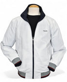 Marcello white windbreaker reversible to navy.