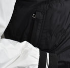 Marcello engineered navy and white windbreaker with hoodie.