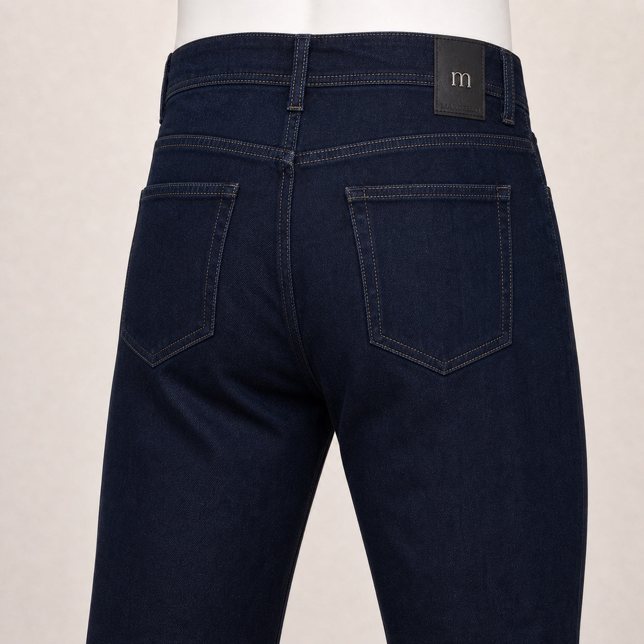 Marcello classic comfort fit denim jeans with stretch.