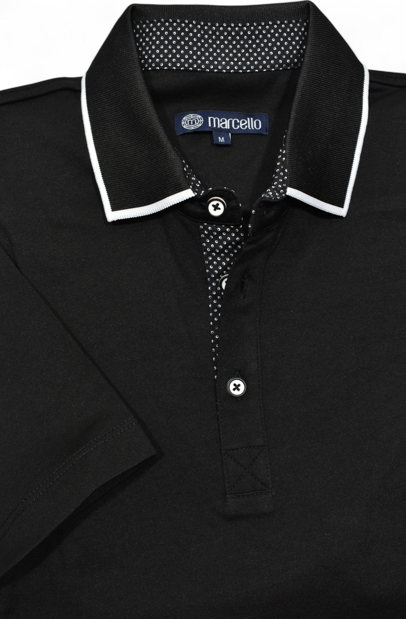 The soft cotton with a touch of lycra in a classic, yet rich polo model is sure to be an easy addition to any wardrobe. Marcello Polo Shirt.