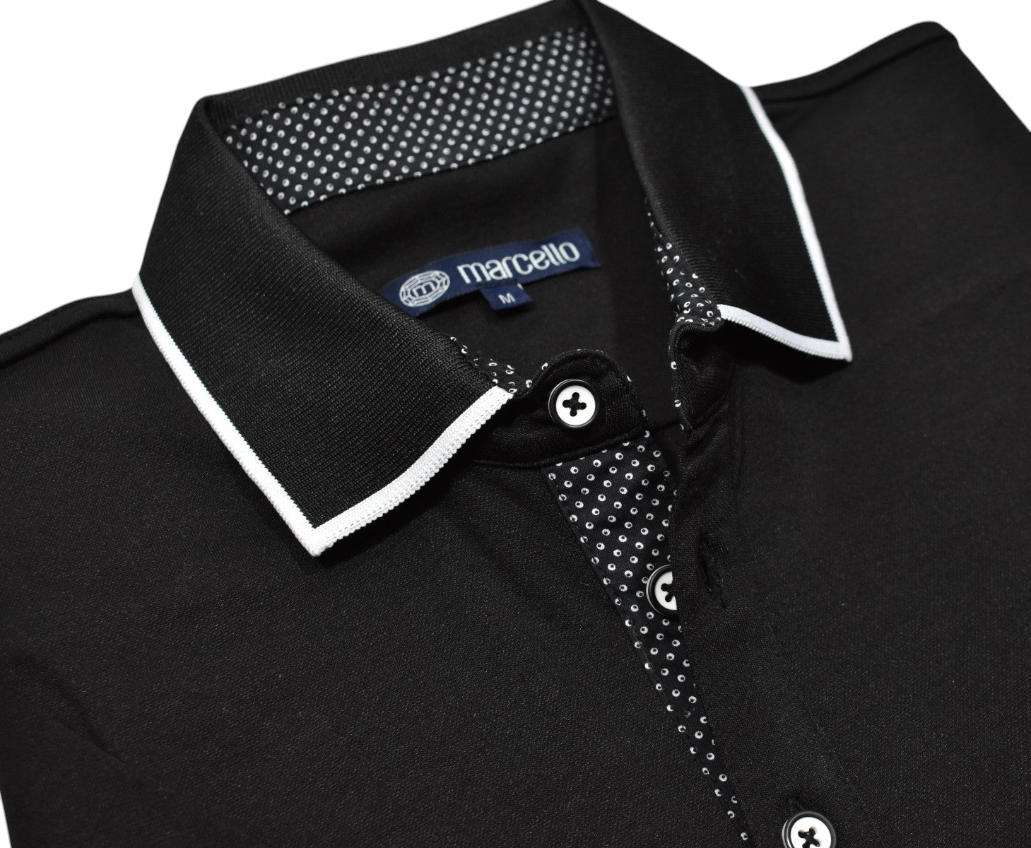 The soft cotton with a touch of lycra in a classic, yet rich polo model is sure to be an easy addition to any wardrobe. Marcello Polo Shirt.
