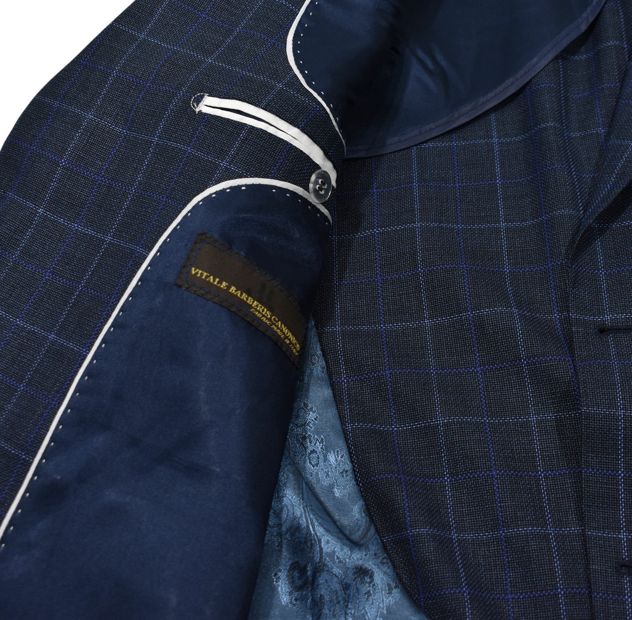 Marcello Italian Navy Plaid sport coat