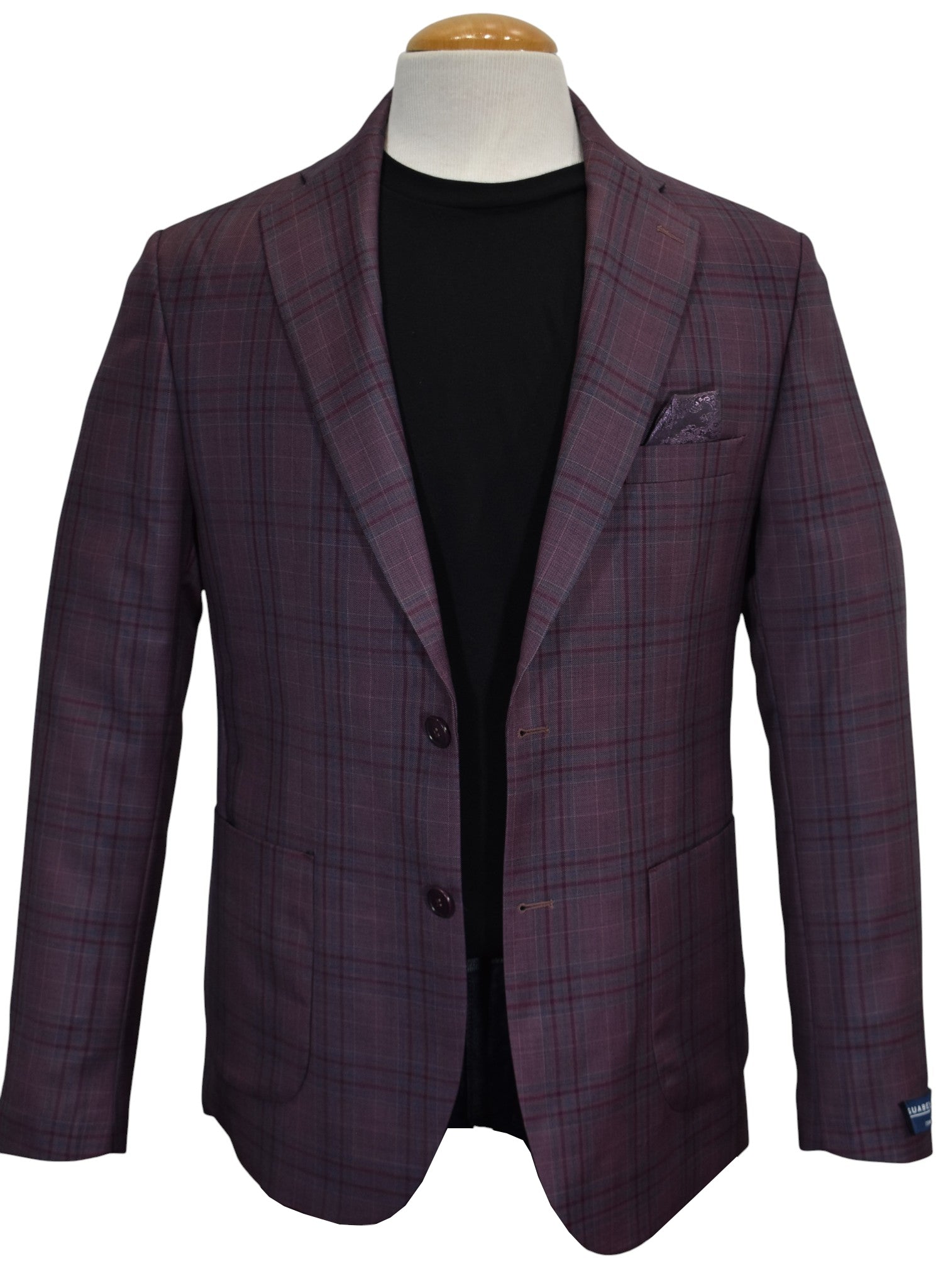 Marcello Italian Mauve Plaid sport coat