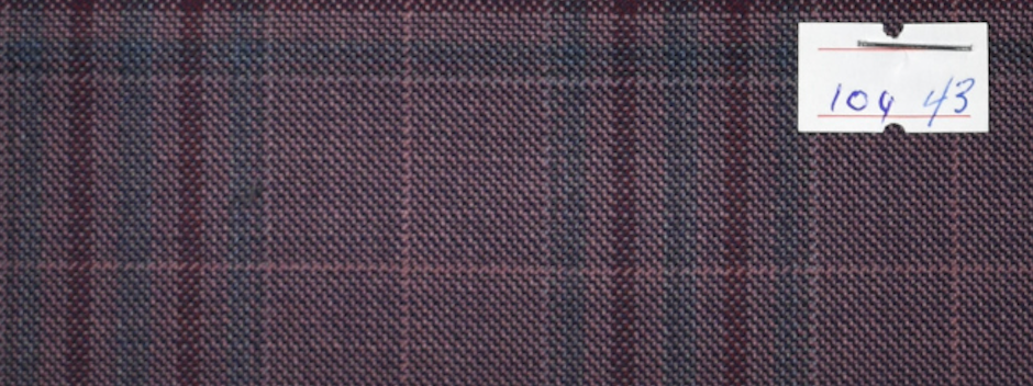 Marcello Italian fabric mauve plaid.