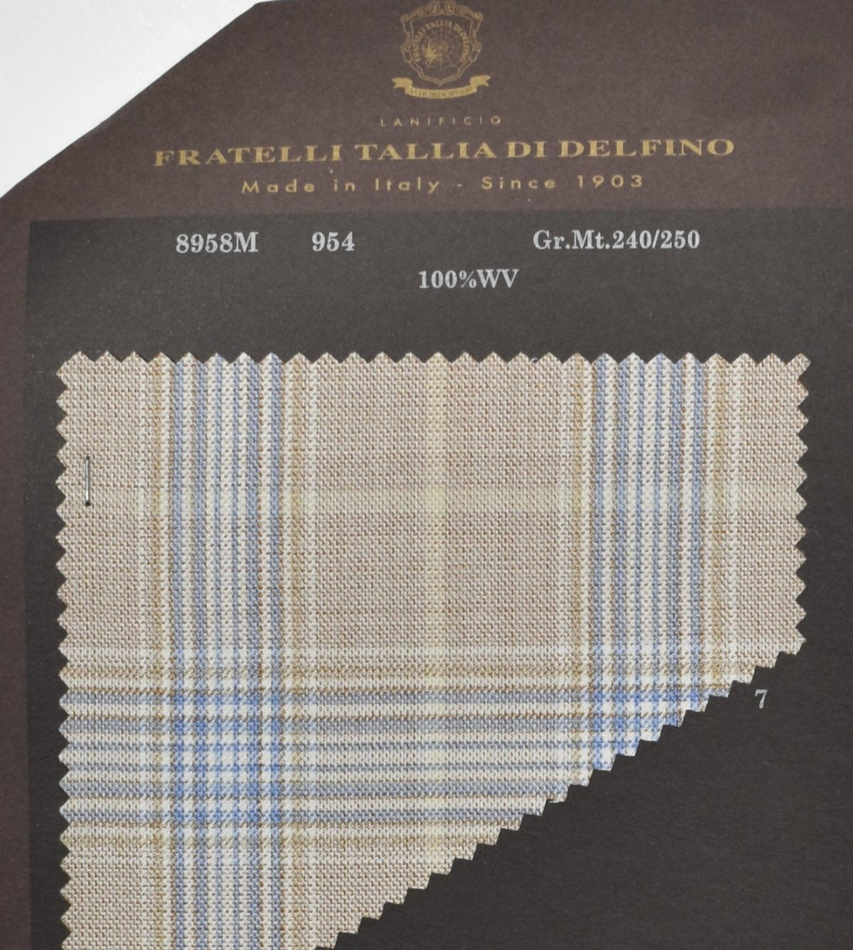Marcello tan plaid sport coat.