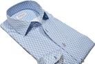 Upgrade your wardrobe with the W020R Indigo Clover Roll Collar. Crafted from extra fine cotton with a luxurious silk-like finish, this shirt is a dream to wear. The Marcello exclusive one-piece roll collar stands elegantly, while the custom matched buttons and trim fabric add a touch of sophistication. Perfect for any occasion.