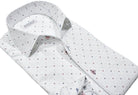 Upgrade your wardrobe with the W037R Sketch Diamond Roll Collar. Crafted from extra fine cotton with a luxurious silk-like finish, this shirt is a dream to wear. The Marcello exclusive one-piece roll collar stands elegantly, while the custom matched buttons and trim fabric add a touch of sophistication.