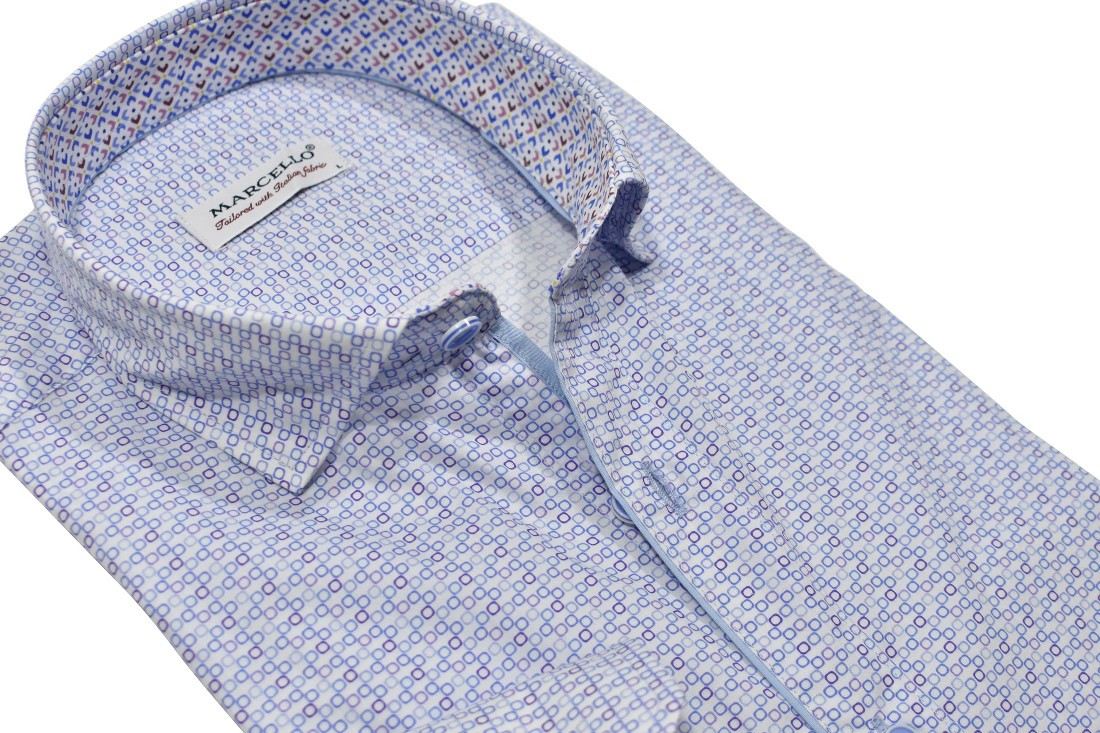 Indulge in luxurious comfort with W045 Lilac Circles by Marcello Sport.