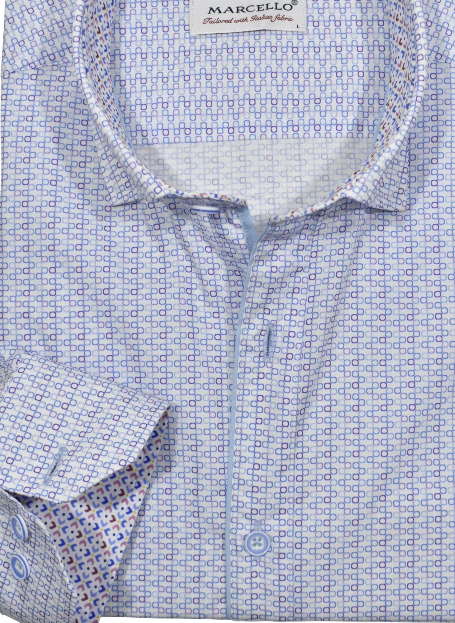 Indulge in luxurious comfort with W045 Lilac Circles by Marcello Sport.