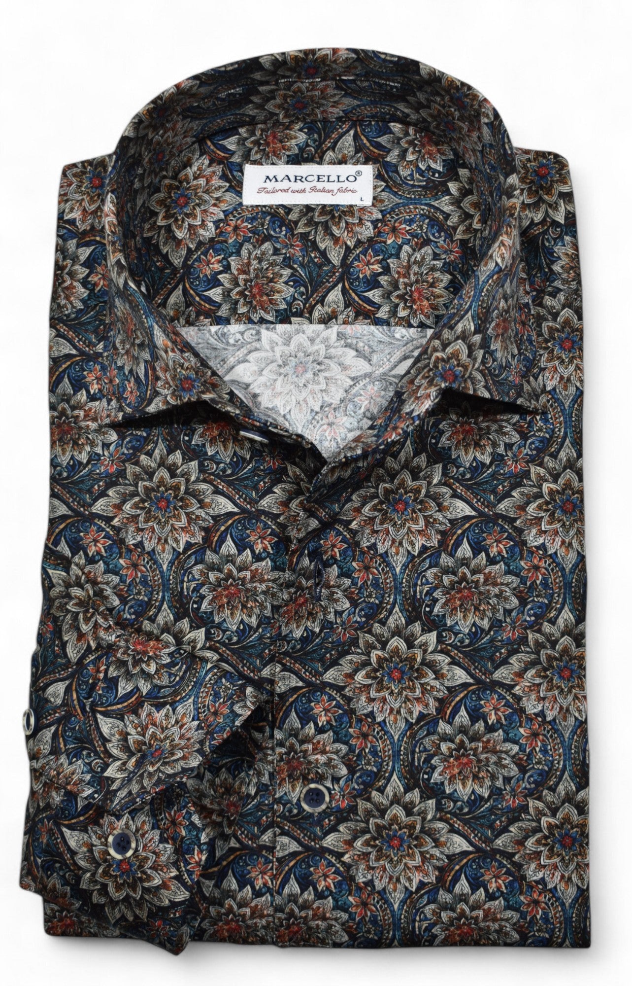 Experience luxurious comfort and beauty with the Marcello FloraBurst Roll Collar.