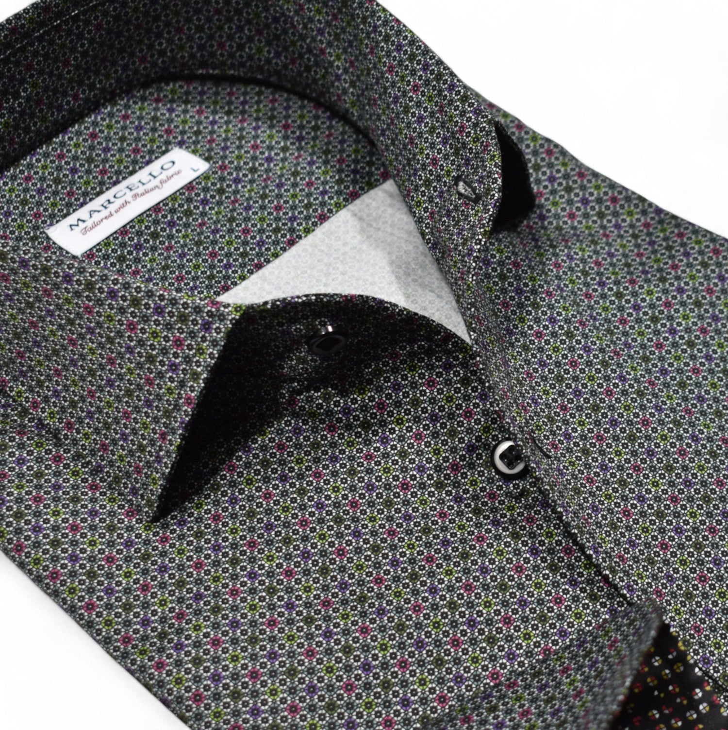 Upgrade your traditional style with our Marcello Chicago Neat sport shirt.
