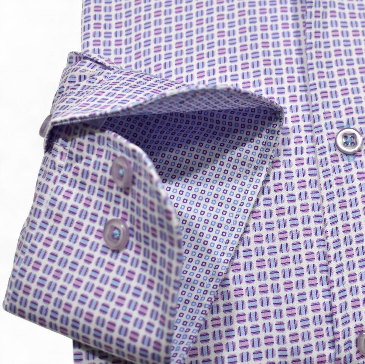 Marcello plum - lilac neat shirt.