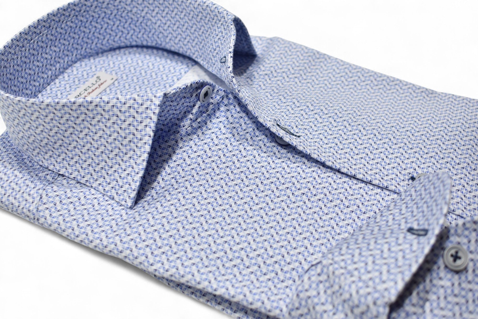 Marcello blue current shirt.