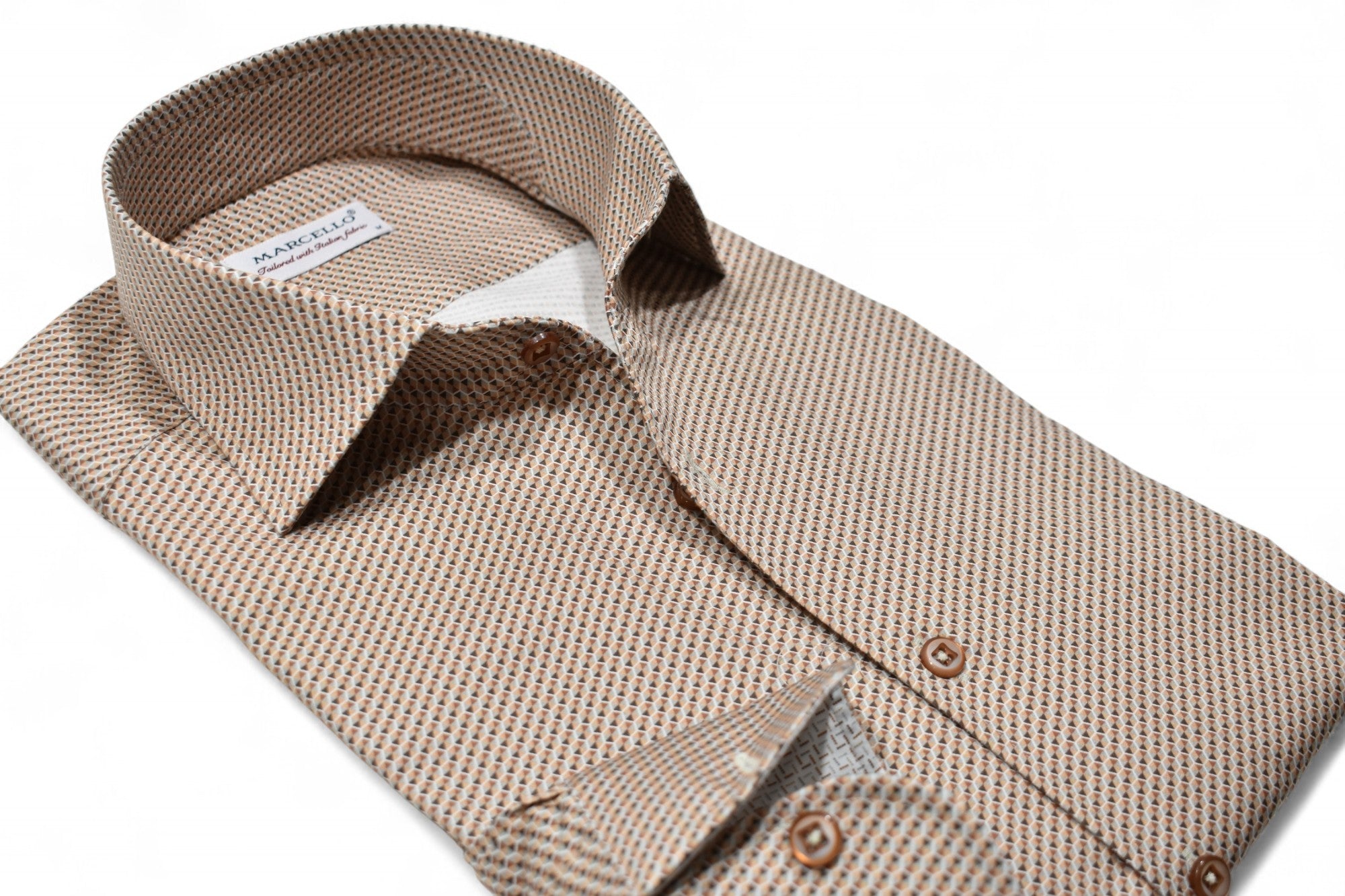 Marcello Earth tone octo print shirt.